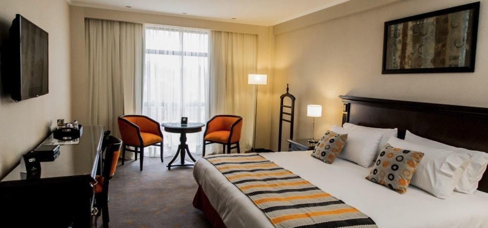 Carnaval Hotel Casino Encarnación Buitenkant foto A room at the hotel